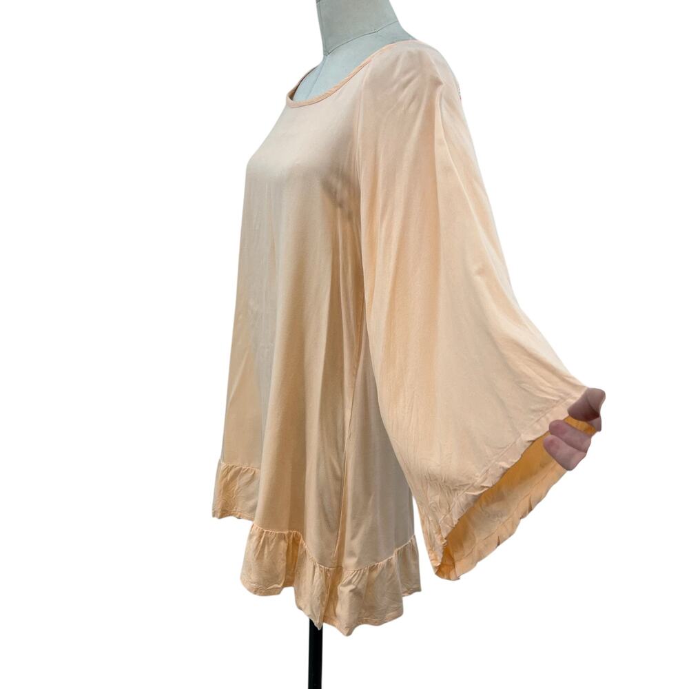 Sundress Indiana Dress Tunic Beach Tasseled Beaded Peach Neon‎ Pink Size XS - Picture 6 of 13